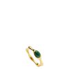 Women Missoma Jewellery | Green Malachite Organic Shape Ring Gold