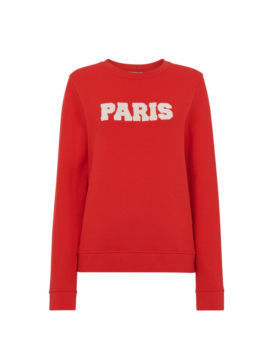 Women Whistles Knitwear | Paris Logo Sweat Red