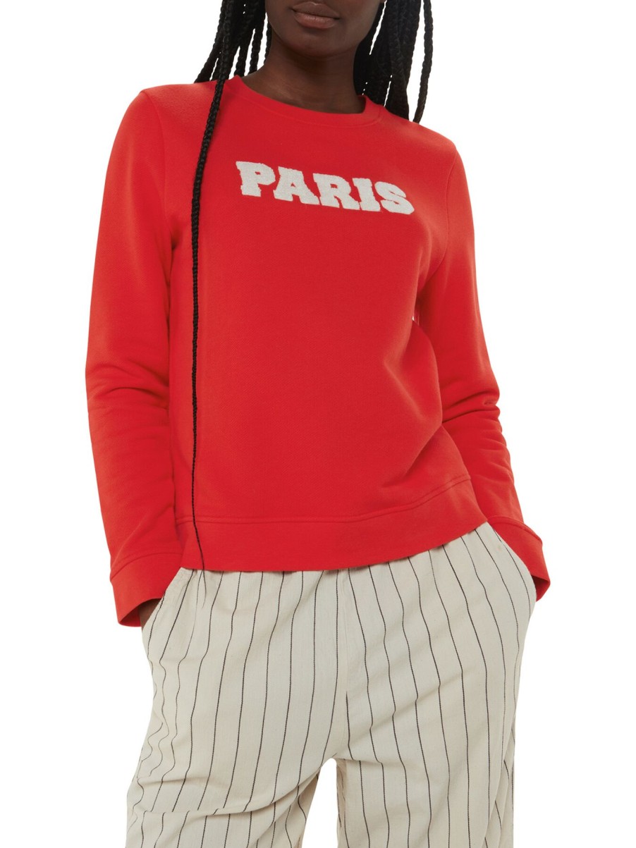 Women Whistles Knitwear | Paris Logo Sweat Red