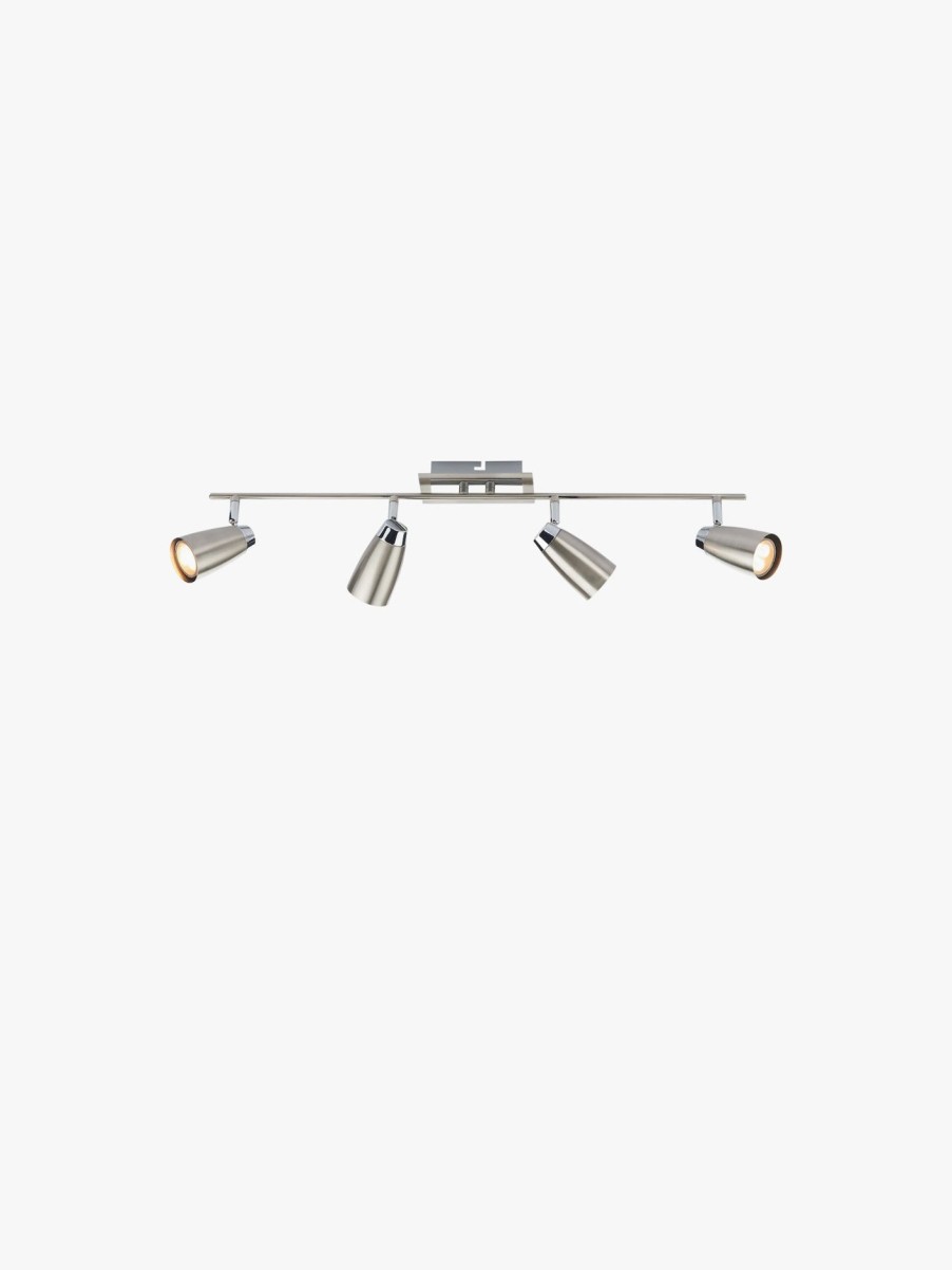 Home & Tech Dar Lighting Wall Lights | Loft Low Energy Wall Light Silver