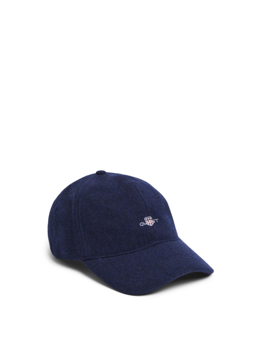 Men GANT Hats | Shield Melton Cap Marine