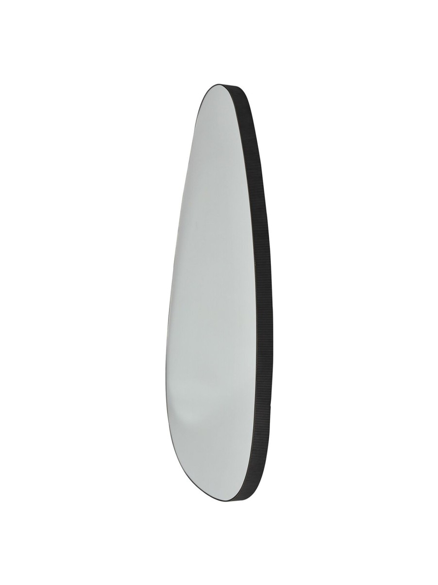 Home & Tech Libra Interiors Mirrors | Organic Oversized Metal Framed Mirror Oak Wood Finish Silver