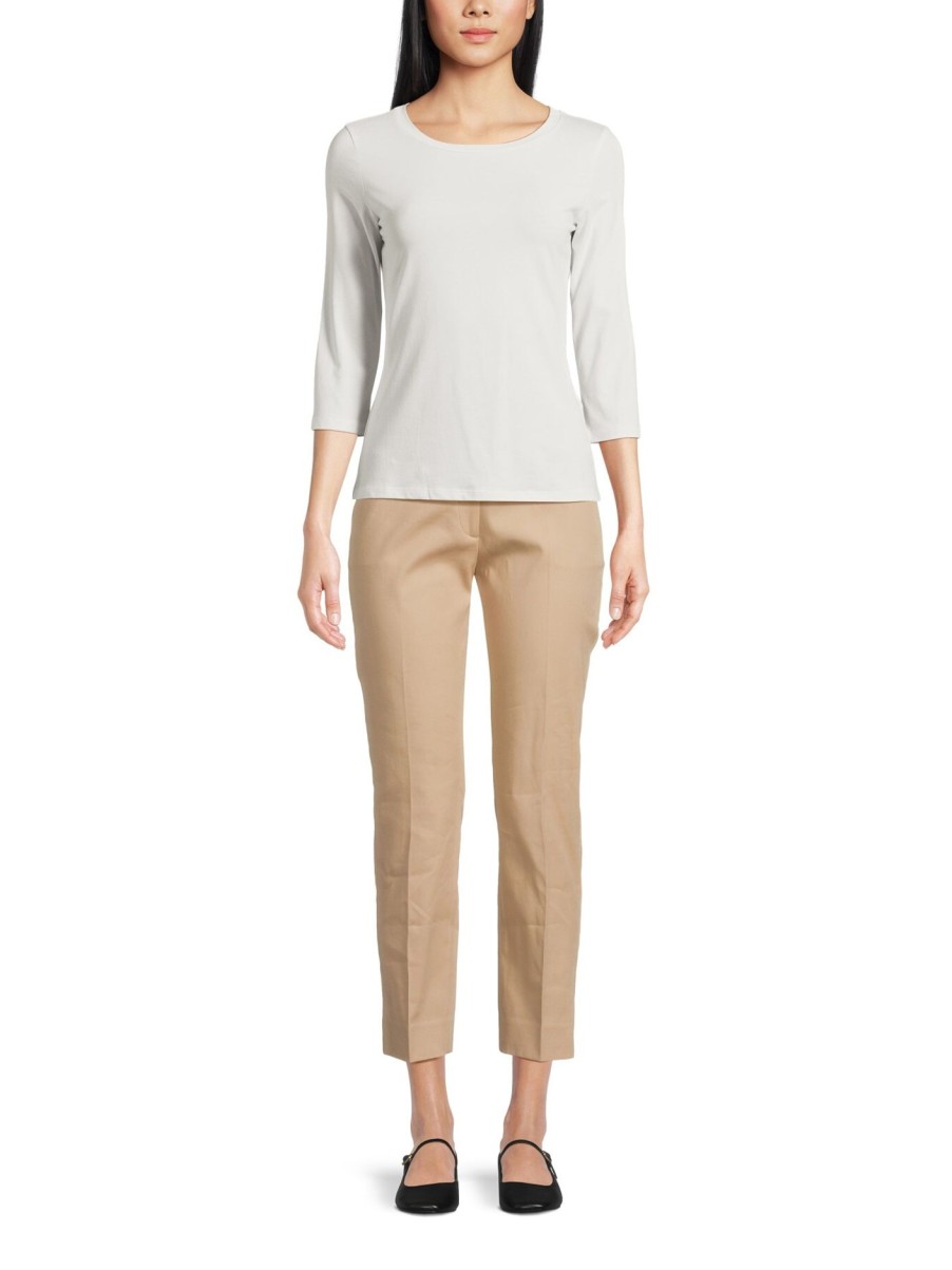 Women Weekend Max Mara Activewear | Multia 3/4 Sleeve Top White