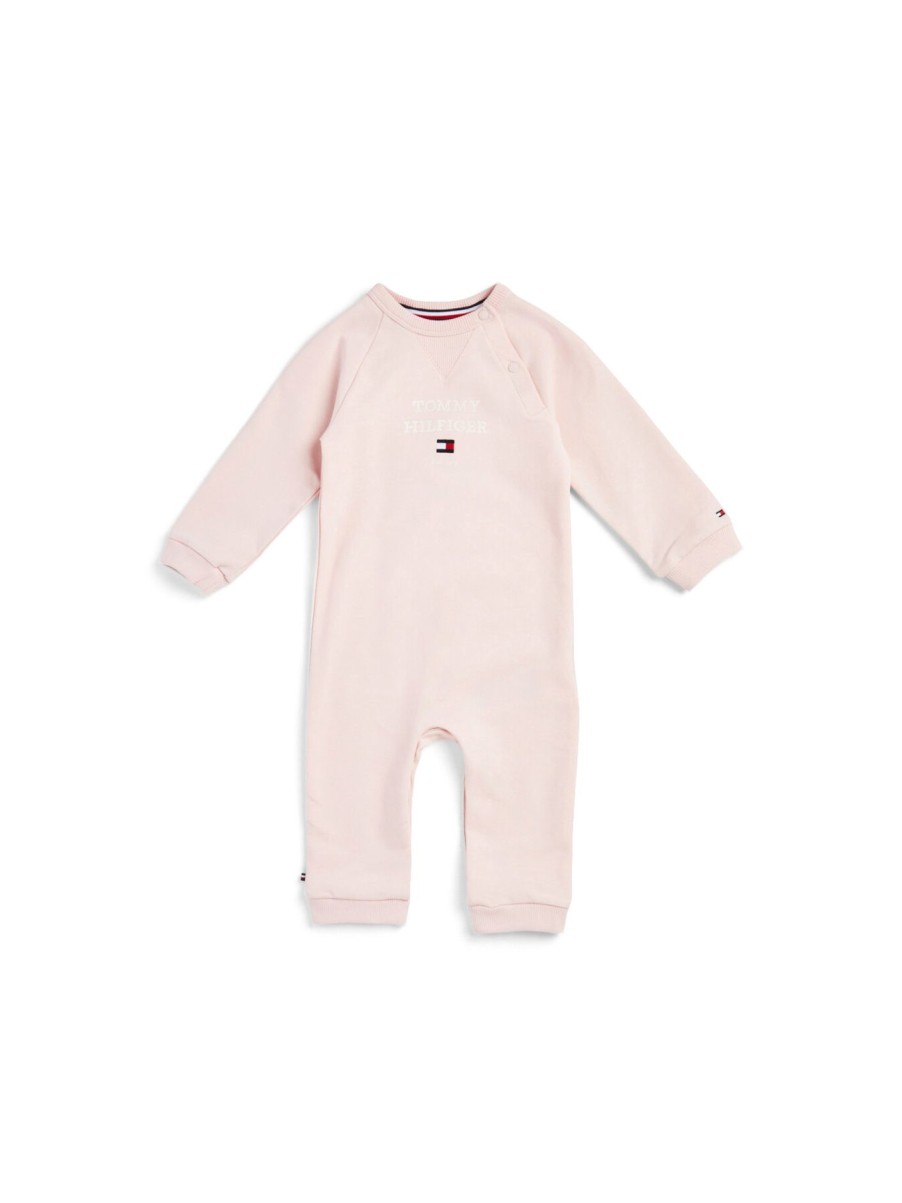 Kids Tommy Hilfiger Baby Grows | Baby Th Logo Coverall Whimsy Pink