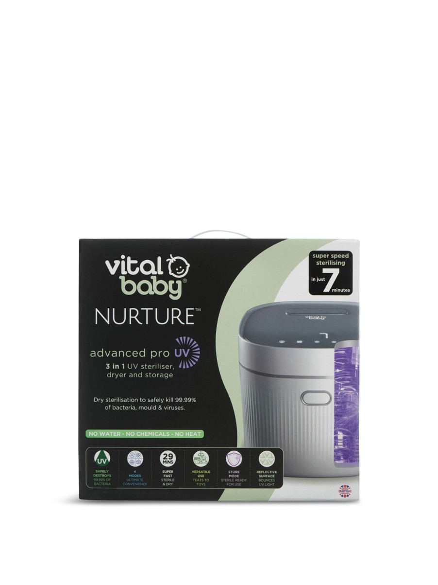 Kids Vital Baby Feeding & Healthcare | Vital Baby Nurture Advanced Pro Uv Steriliser & Dryer Artic White