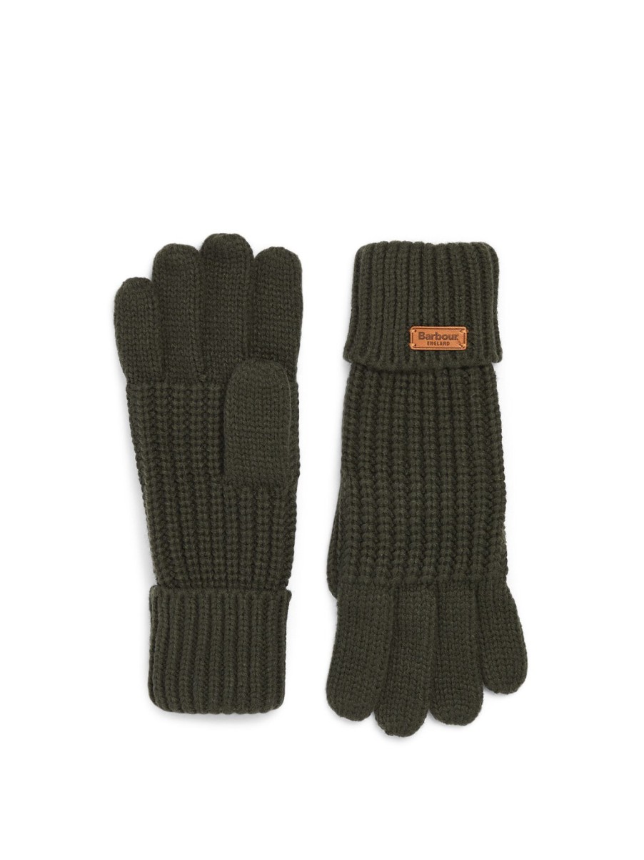 Women Barbour Gloves | Barbour Saltburn Knitted Gloves Olive