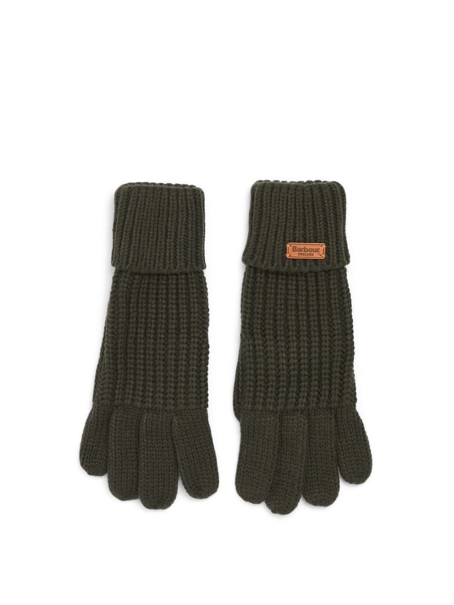 Women Barbour Gloves | Barbour Saltburn Knitted Gloves Olive