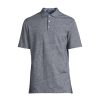 Men Polo Ralph Lauren Polo & Rugby Shirts | Texture Tipping Polo Top Spring Navy Hthr/Nevis