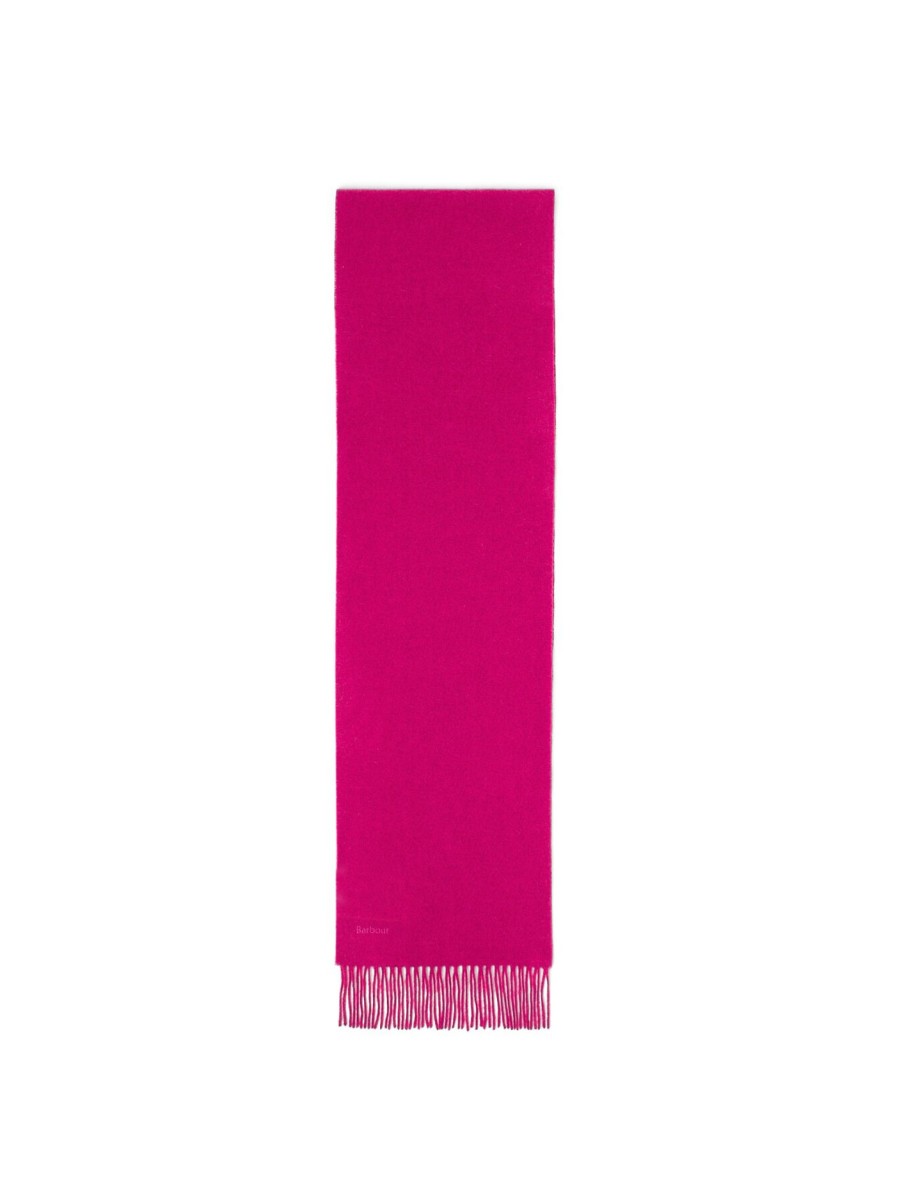 Women Barbour Scarves | Barbour Lambswool Woven Scarf Pink Dahlia