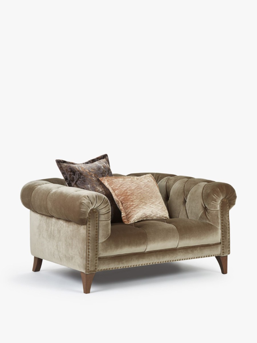 Furniture & Outdoor Alexander & James Armchairs | Luisa Shallow Snuggler In Oracle Antique