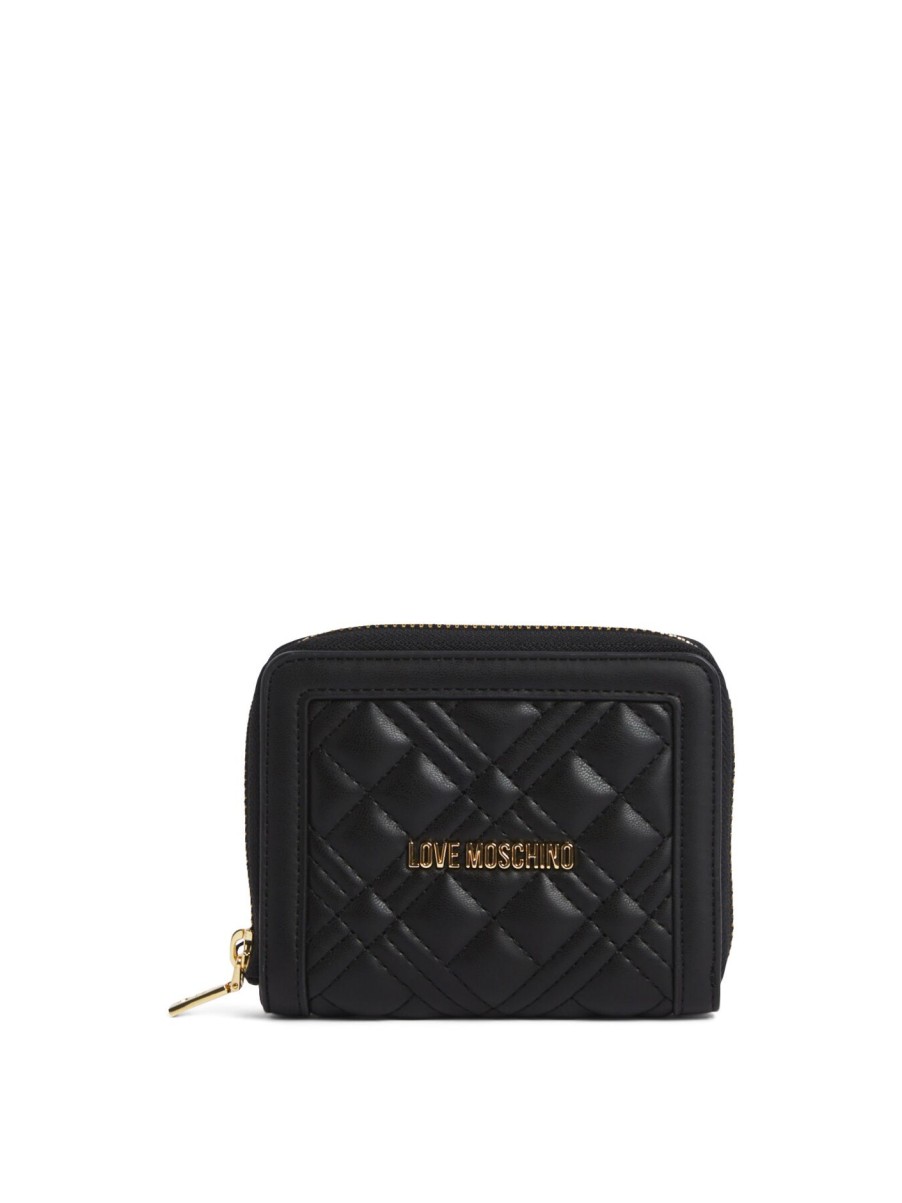 Women Love Moschino Purses & Wallets | Quilted Coinpurse Nero