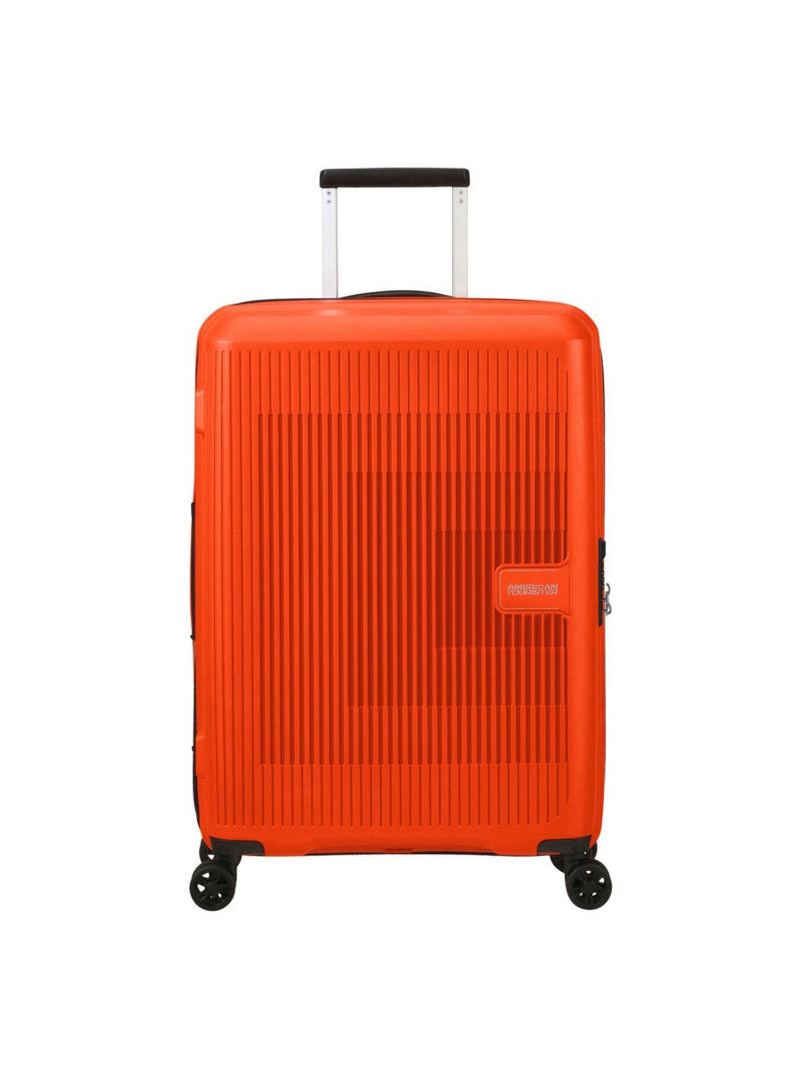 Home & Tech American Tourister | Aerostep Spinner 4 Wheel 67Cm Expandable Orange Suitcase Bright Orange