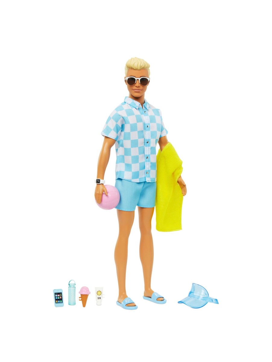 Kids Barbie Action Figures & Dolls | Ken Deluxe Beach Doll