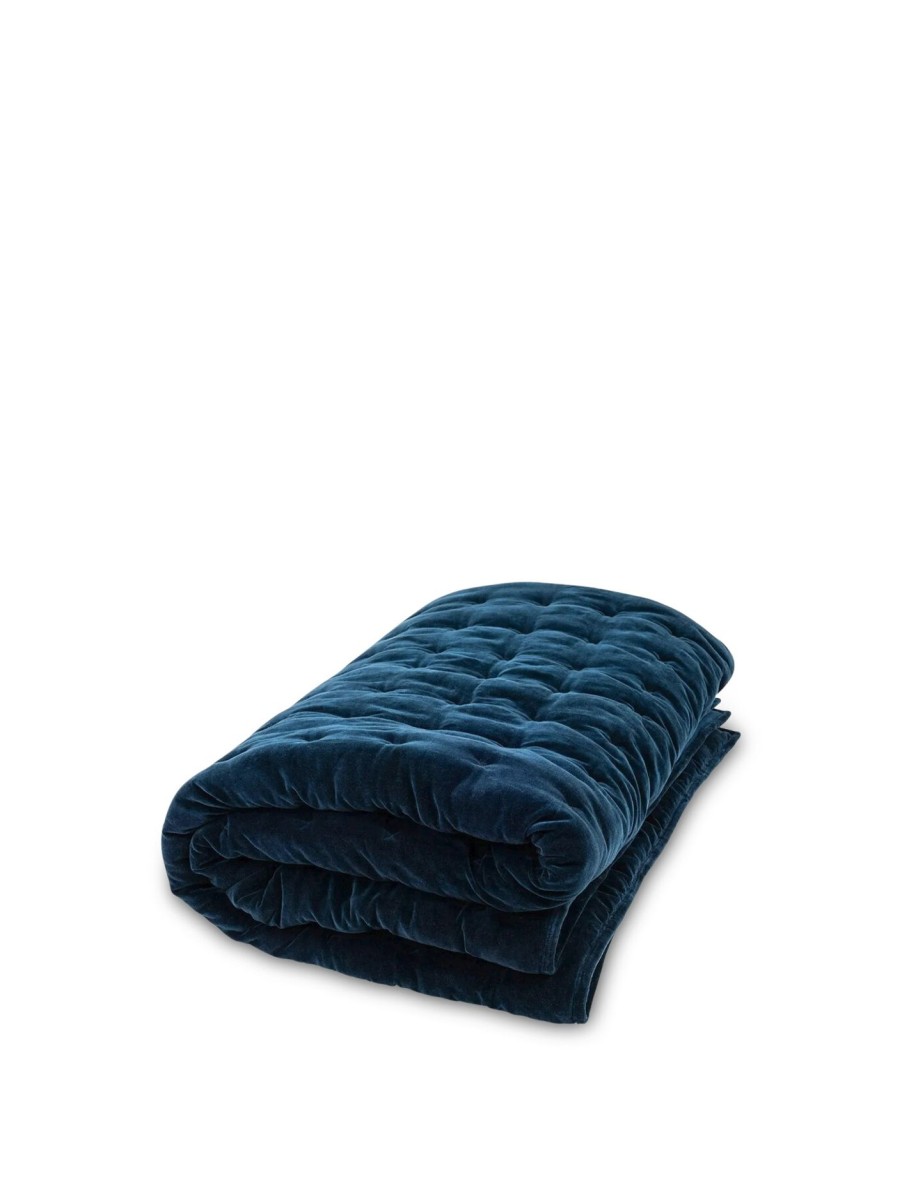 Home & Tech Heal's Throws & Blankets | Velvet Quilt Blue