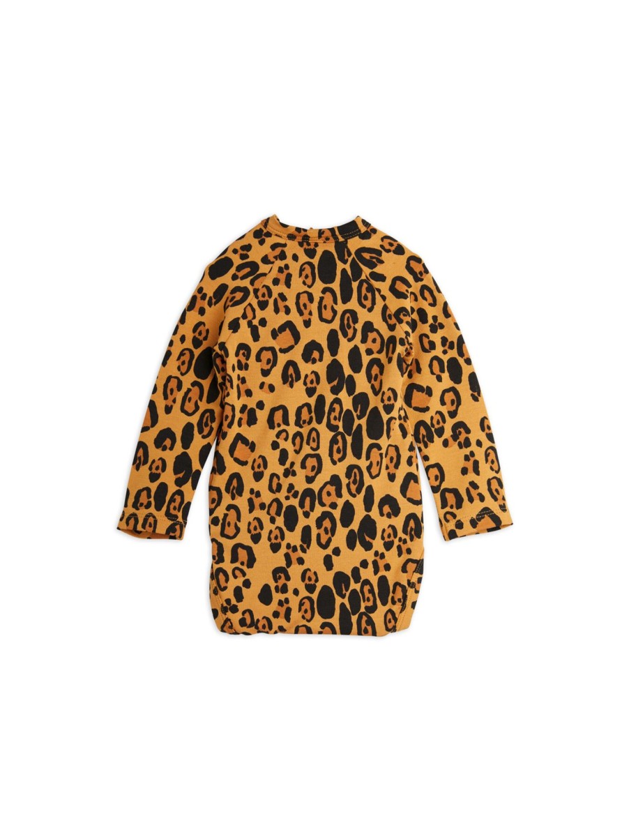 Kids Mini Rodini Tops | Basic Leopard Wrap Body Beige