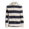 Men GANT Polo & Rugby Shirts | Block Striped Heavy Rugger Evening Blue