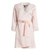 Women Lauren by Ralph Lauren Nightwear | Signature Satin Lace Kimono Pink