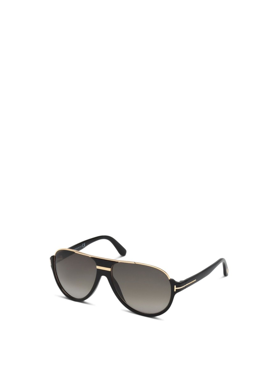 Men Tom Ford Men's Men'S Sunglasses | Dimitry Acetate Mens Sunglasses Shiny Black/Gradient Green