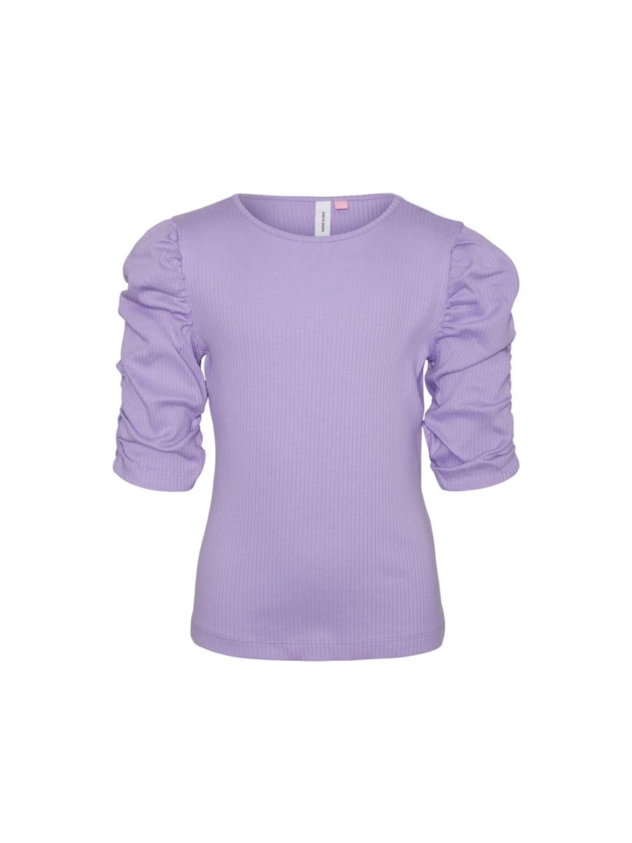 Kids Vero Moda Tops | Vmlavender 2/4 Top Jrs Girl Sand Verbena