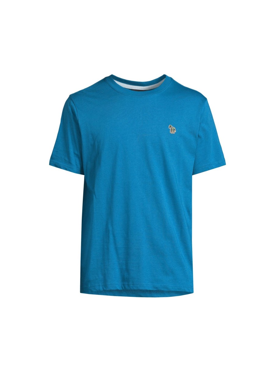 Men PS Paul Smith T-Shirts | Zebra Regular Fit T Shirt Marine Blue