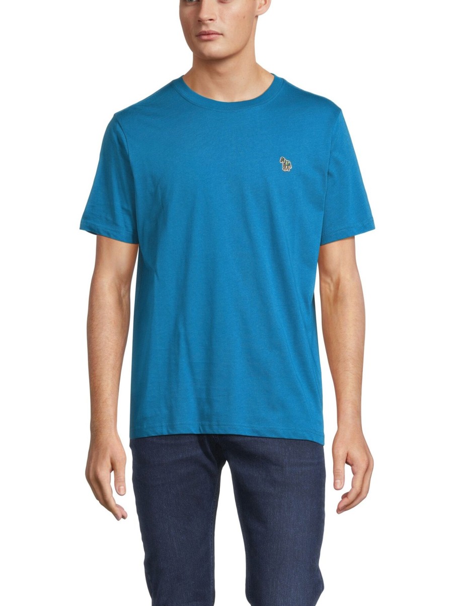 Men PS Paul Smith T-Shirts | Zebra Regular Fit T Shirt Marine Blue