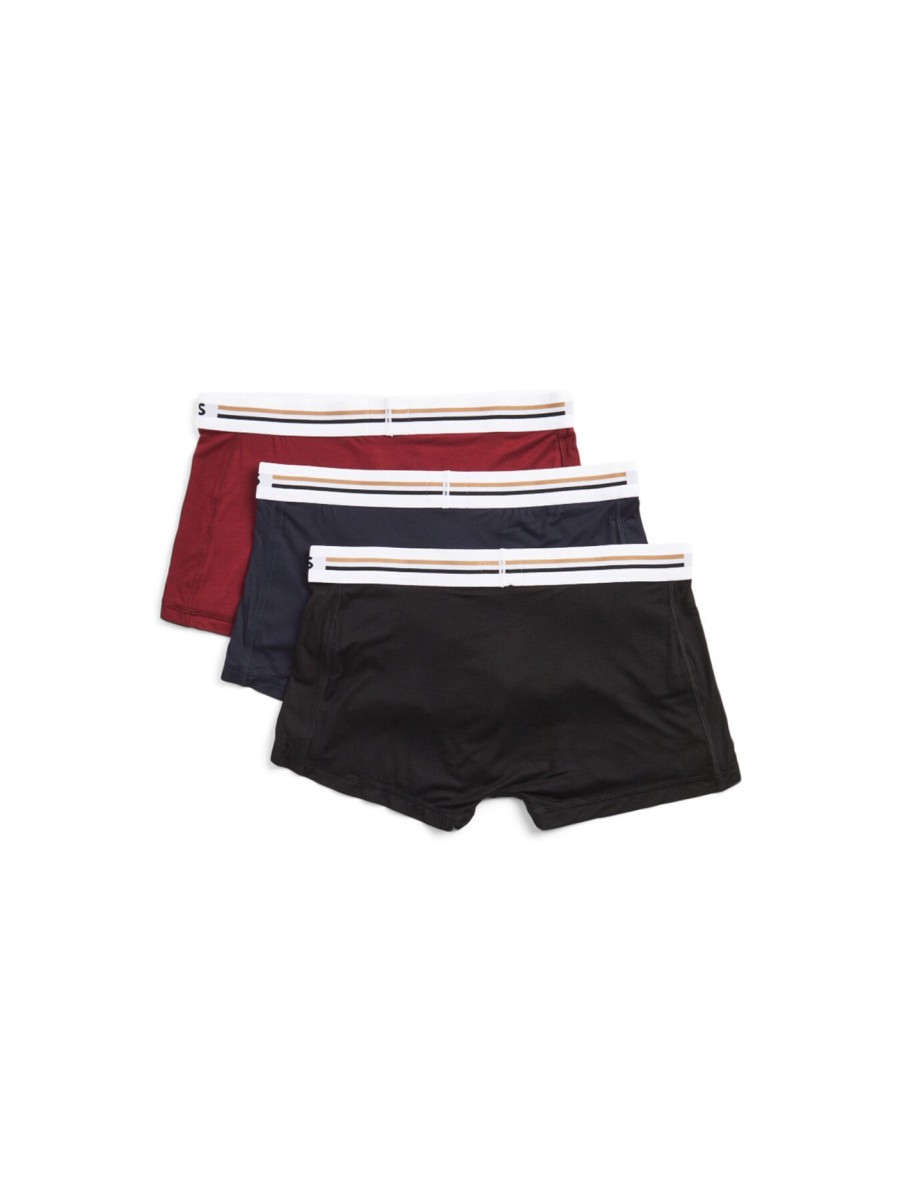 Men BOSS Underwear & Socks | Trunk 3 Pack Revive Dark Red