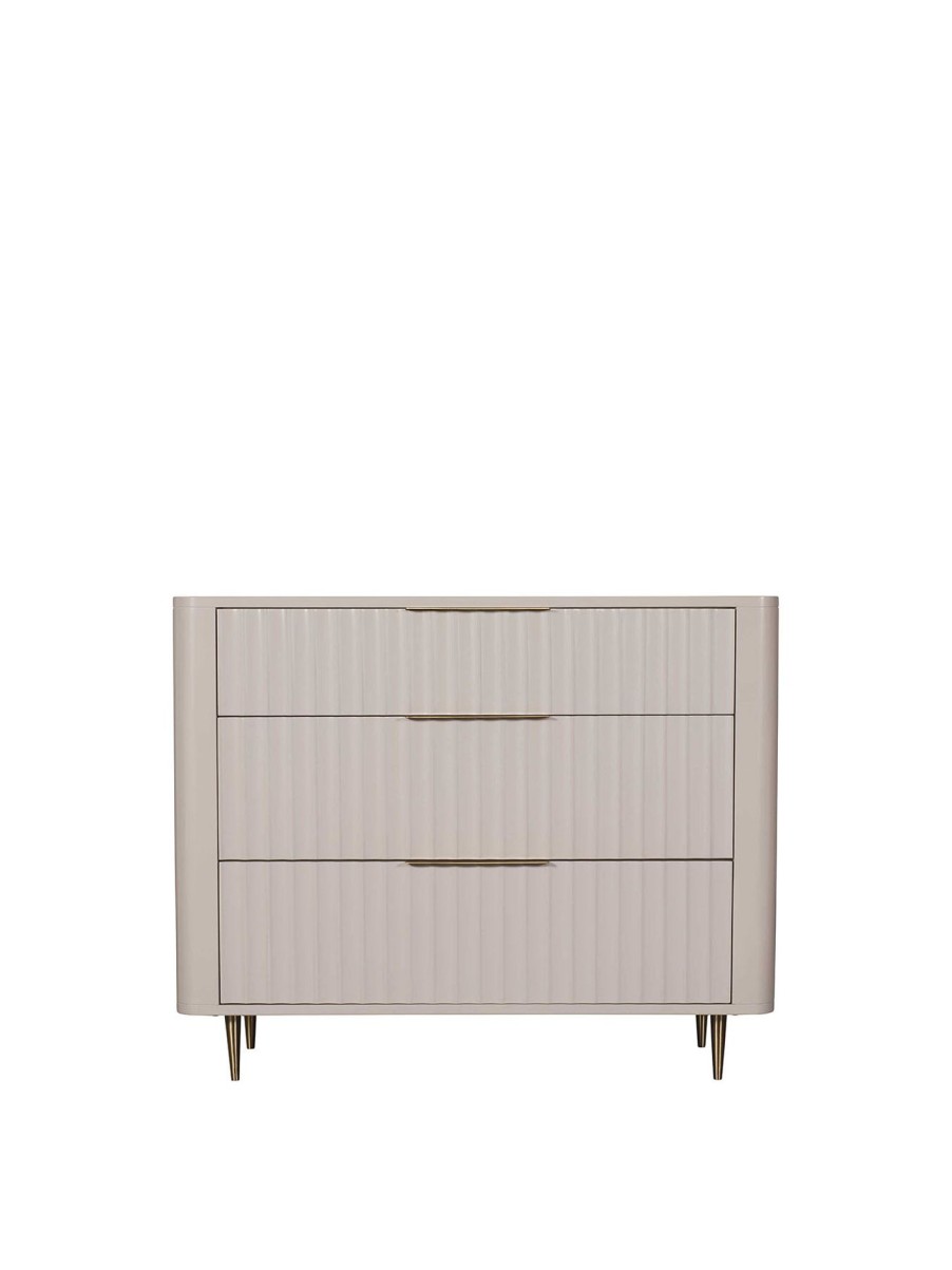 Furniture & Outdoor Barker and Stonehouse Chest Of Drawers | Lucia 3 Drawer Chest White Mahogany