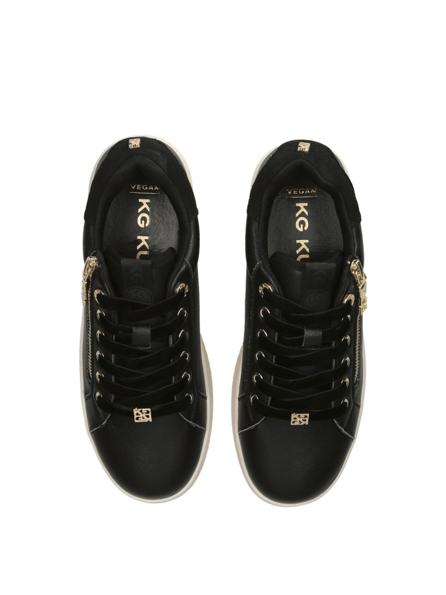 Women KG KURT GEIGER Trainers | Leslie Side Zip Black