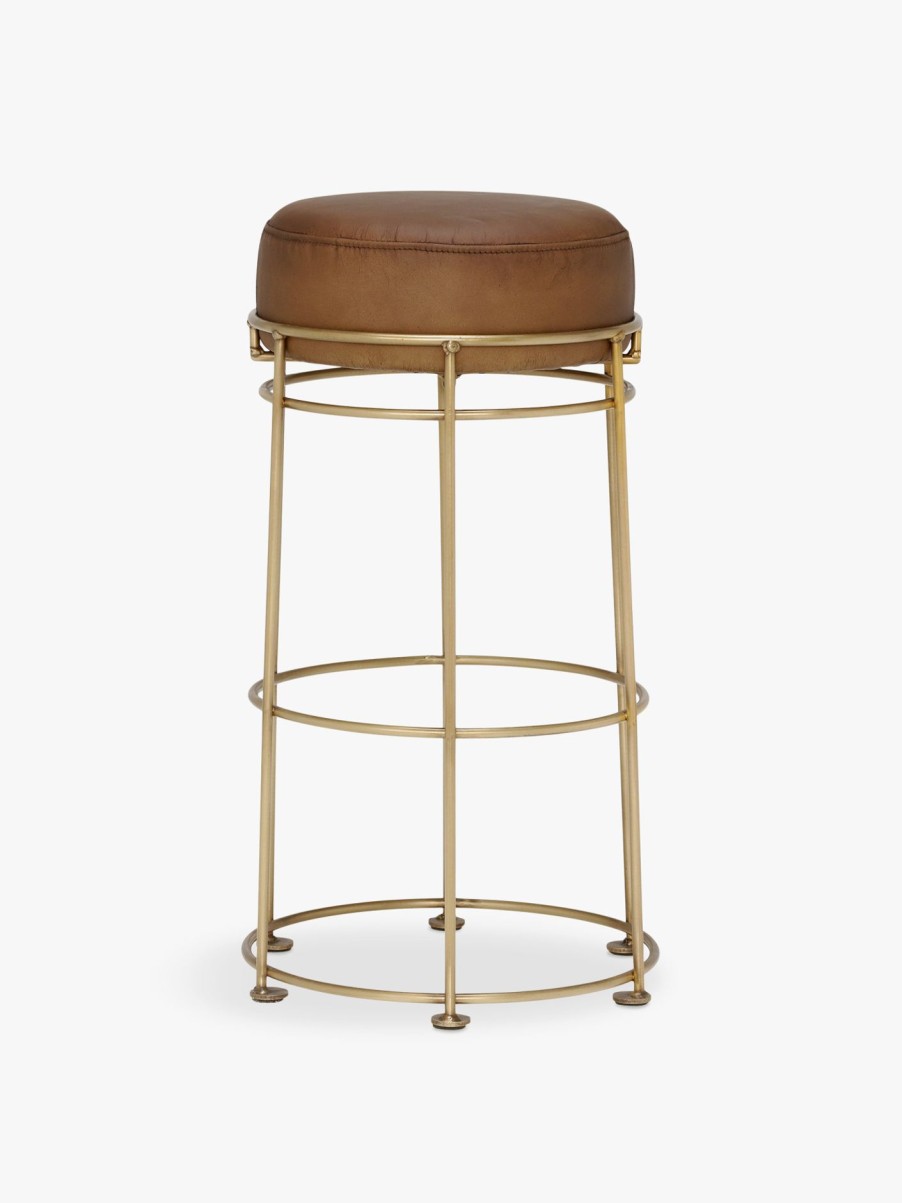 Furniture & Outdoor Barker and Stonehouse Counter & Bar Stools | Nola Counter Stool, Light Olive And Brass