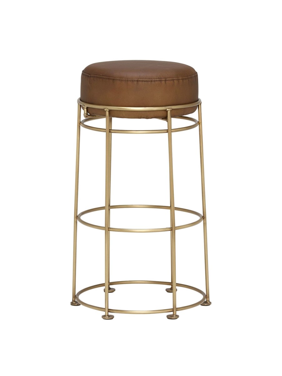 Furniture & Outdoor Barker and Stonehouse Counter & Bar Stools | Nola Counter Stool, Light Olive And Brass