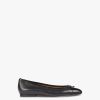 Women LK Bennett Flats | Kara Leather And Patent Toe Cap Ballerina Flats Black