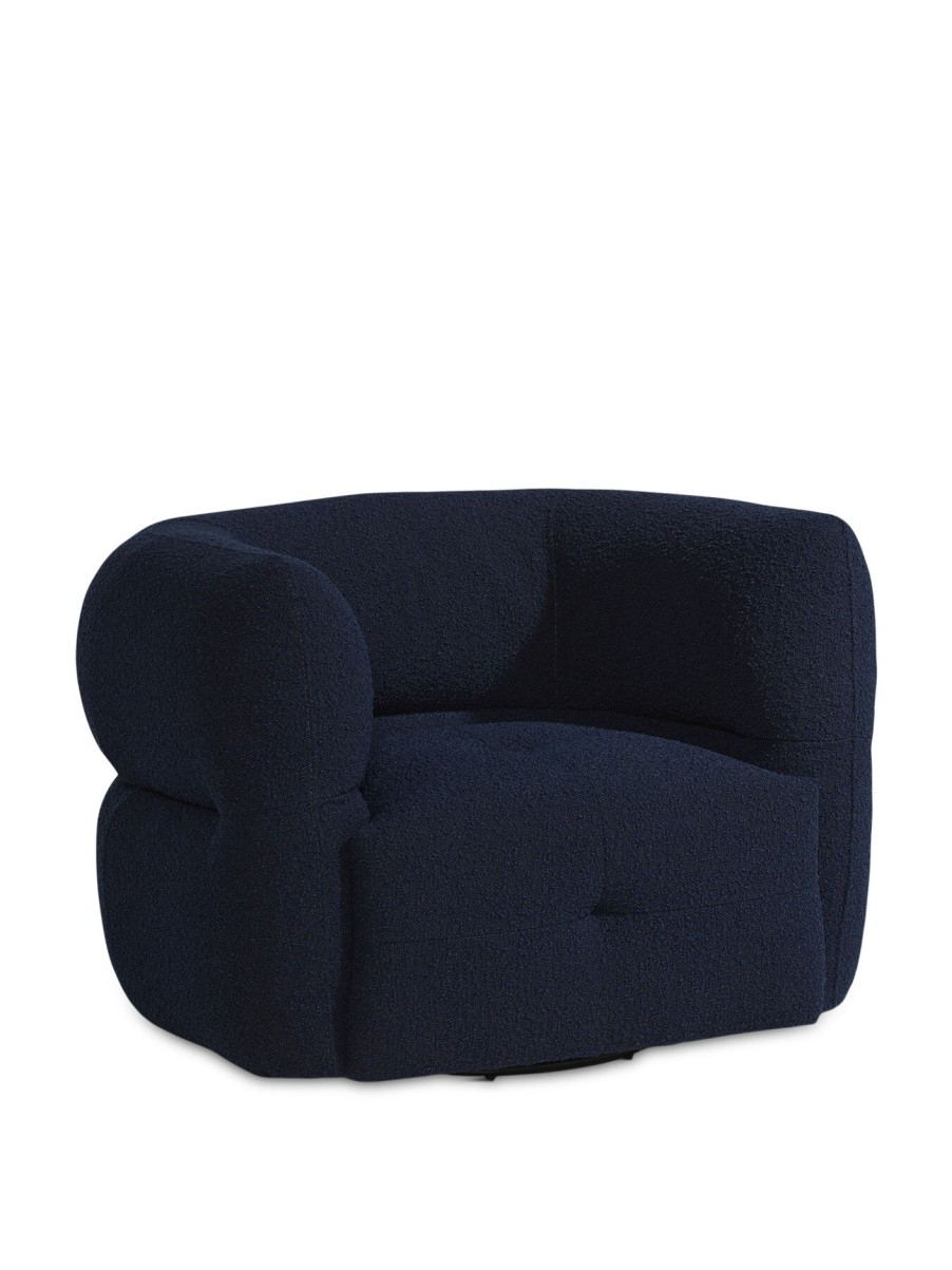 Furniture & Outdoor Barker and Stonehouse Armchairs | Enid Blue Boucle Swivel Chair