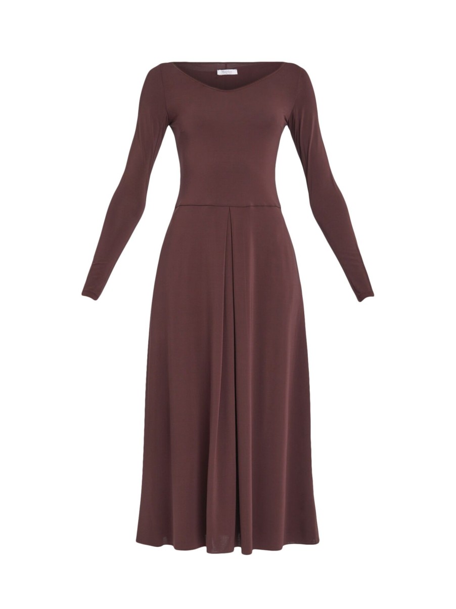 Women Max Mara Leisure Dresses | Valido Midi Dress Wine Coloured