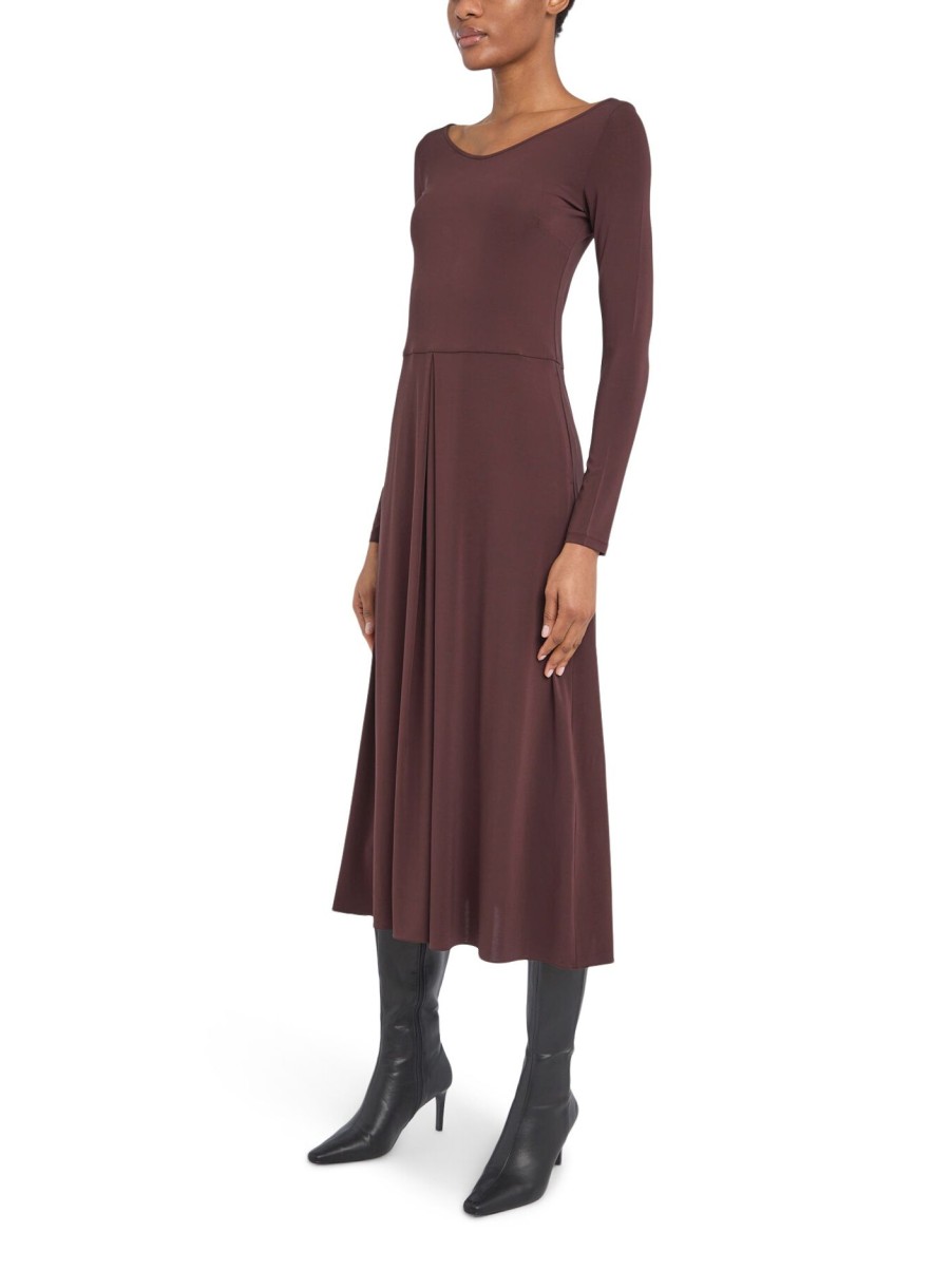 Women Max Mara Leisure Dresses | Valido Midi Dress Wine Coloured