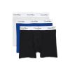 Men Calvin Klein Underwear & Socks | Modern Ctn Stretch Boxer Brief 3 Pack Mazarine Blue Black Lunar Rock