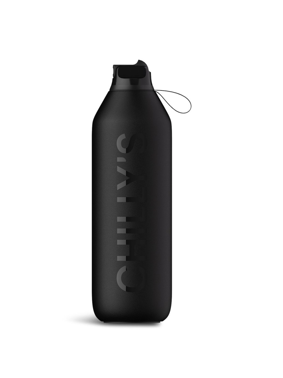 Home & Tech Chilly's Bottles Drinkware | Series 2 Flip Bottle Abyss Black