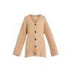 Women Holzweiler Knitwear | Passage Fluffy Knit Cardigan Beige