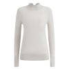 Women REISS Knitwear | Kylie Merino Wool Fitted Funnel Neck Top Stone