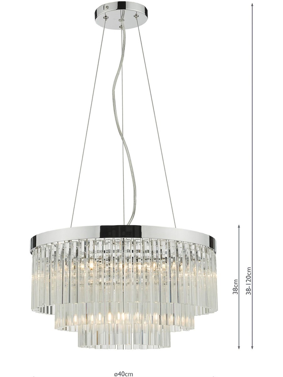 Home & Tech Dar Lighting Ceiling Lights | Giovana 5 Light Pendant Silver