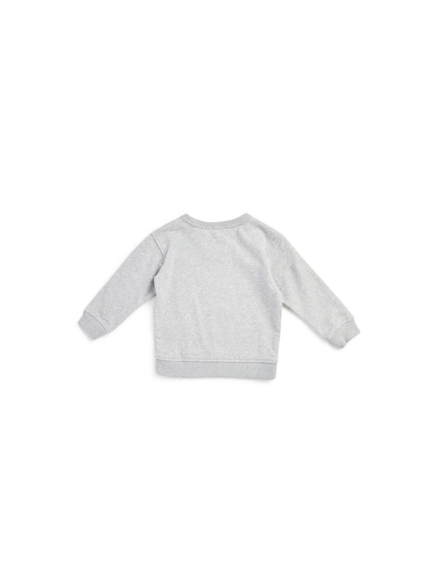 Kids GANT Sweatshirts & Knitwear | Relaxed Graphic C-Neck Light Grey Melange