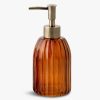 Home & Tech Andrea House Bathroom Accessories | Brown Glass Soap Dispenser