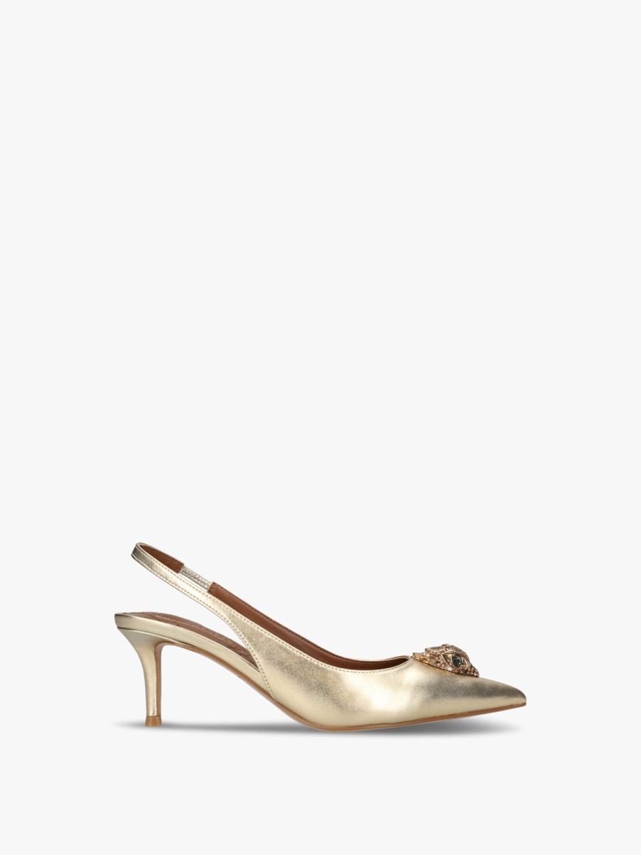 Women KURT GEIGER LONDON Heels | Belgravia Sling Back Gold