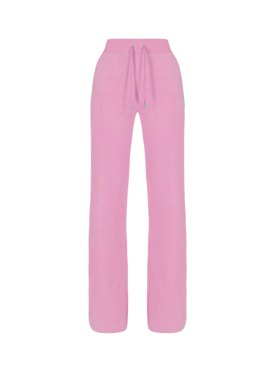 Women Juicy Couture Tracksuits | Mixed Colour Diamante Del Ray Pant Begonia Pink