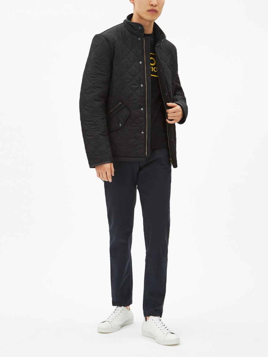 Men Barbour Coats & Jackets | Powell Quilted Jacket Black