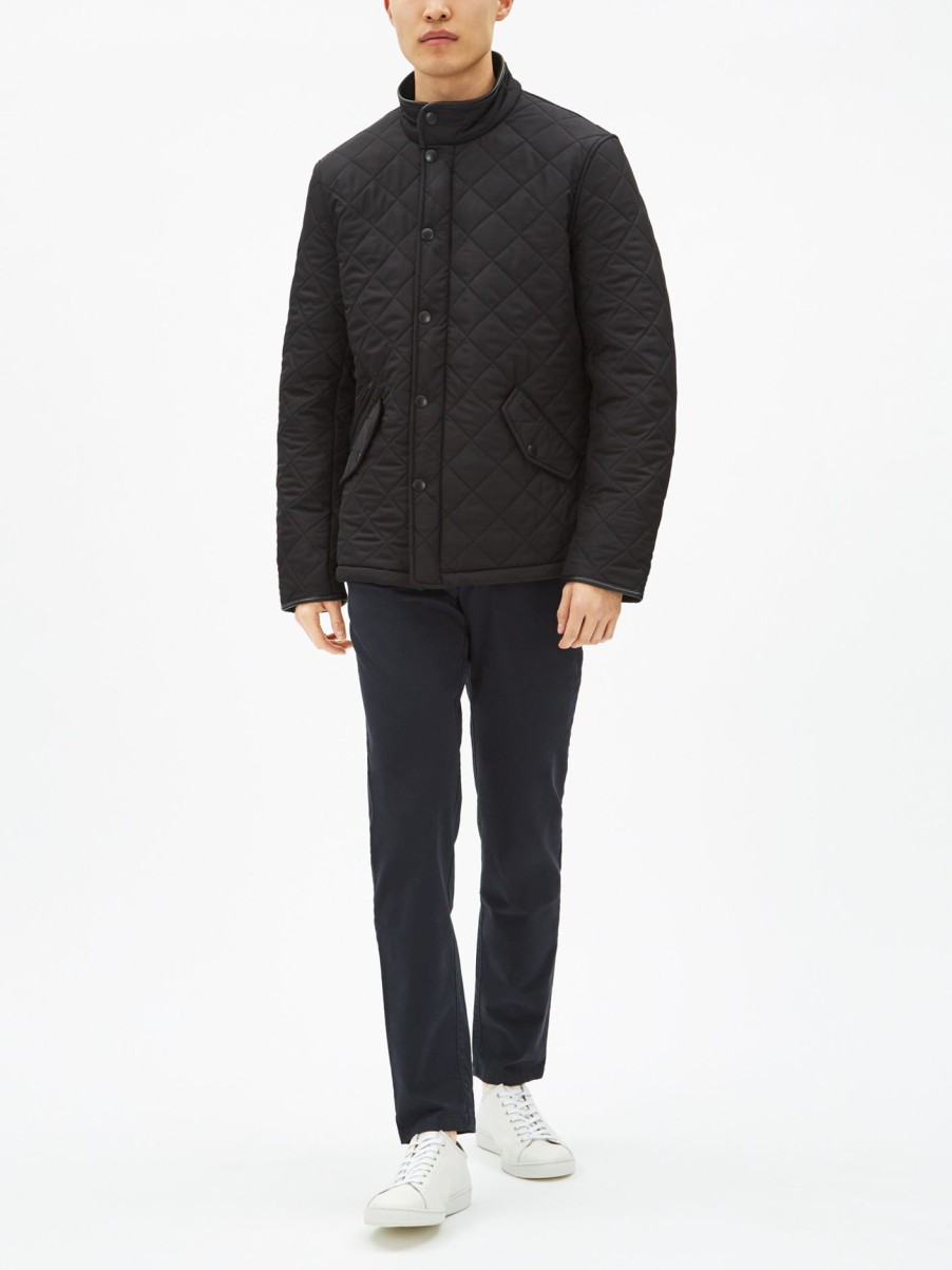 Men Barbour Coats & Jackets | Powell Quilted Jacket Black