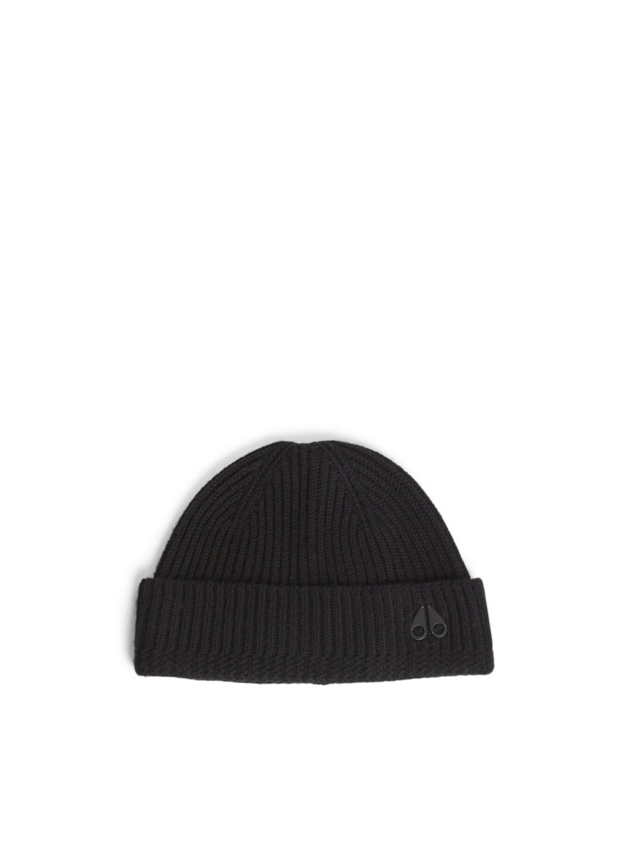 Men Moose Knuckles Hats | Trimble Beanie Black