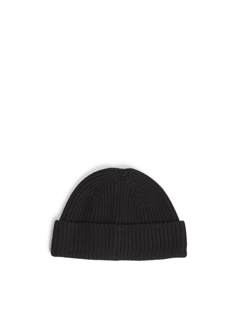 Men Moose Knuckles Hats | Trimble Beanie Black