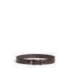 Men BOSS Belts | Italian Made Polished Leather Belt With Stitching Detail Dark Brown