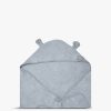 Kids Shnuggle Bathing & Changing | Shnuggle Wearable Towel With Ears Grey