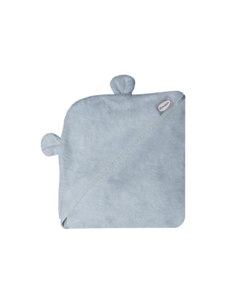 Kids Shnuggle Bathing & Changing | Shnuggle Wearable Towel With Ears Grey